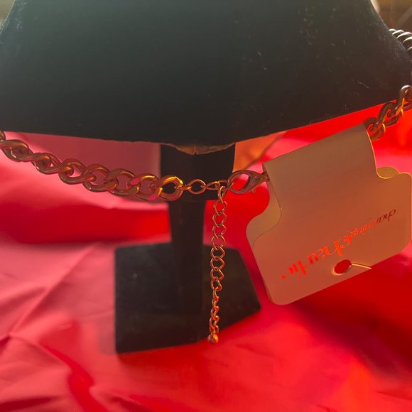 Beautiful, metal leaves, coppery gold with light greenish crystals , NWT - Picture 3 of 3